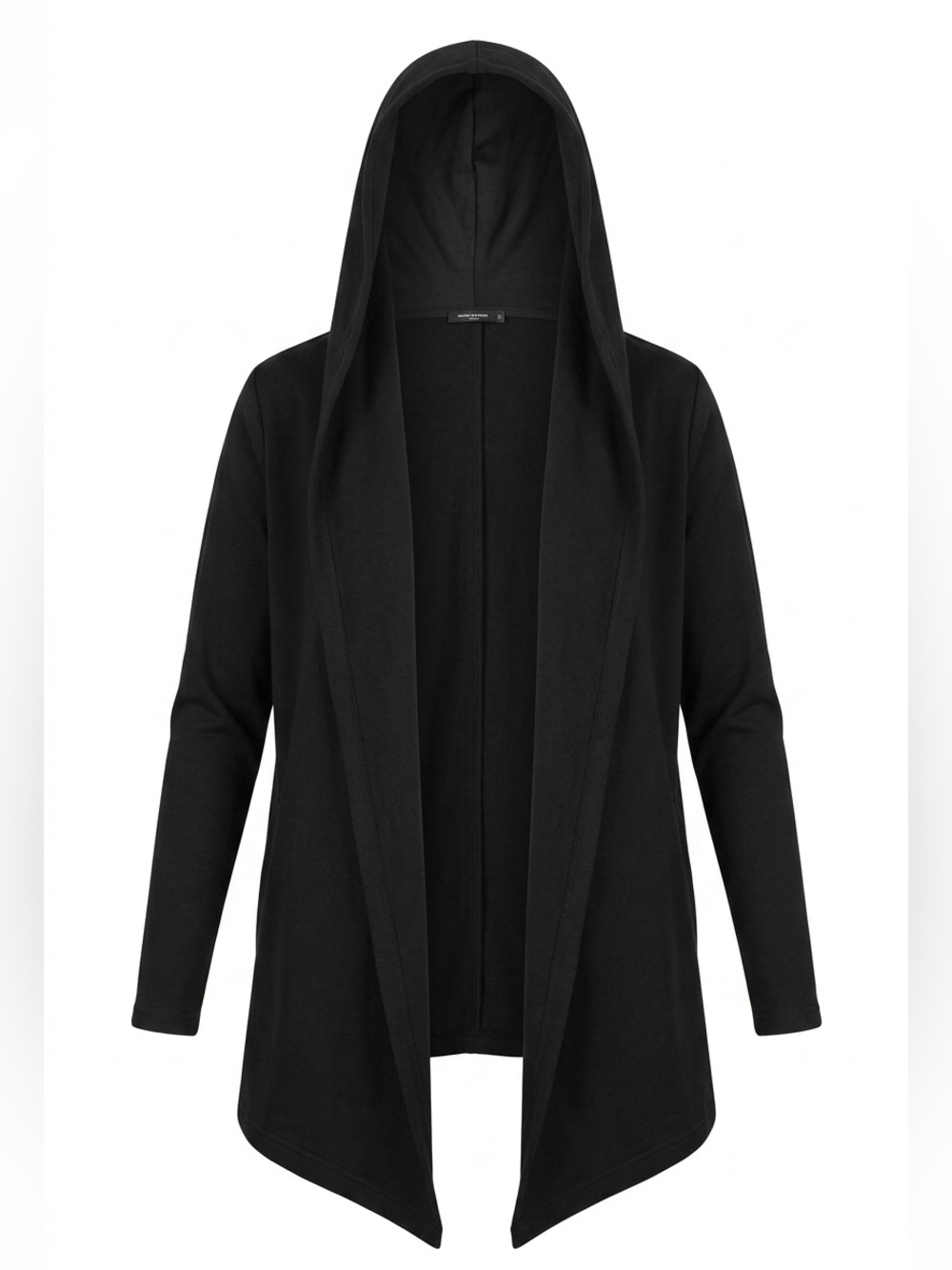 Athleta Black Vista Wrap Hooded Sweatshirt Women’s size xs open front